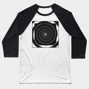 Black Spiral Cube T-shirt Baseball T-Shirt